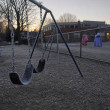 The Empty Schoolyard At Dusk
