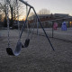 The Empty Schoolyard At Dusk